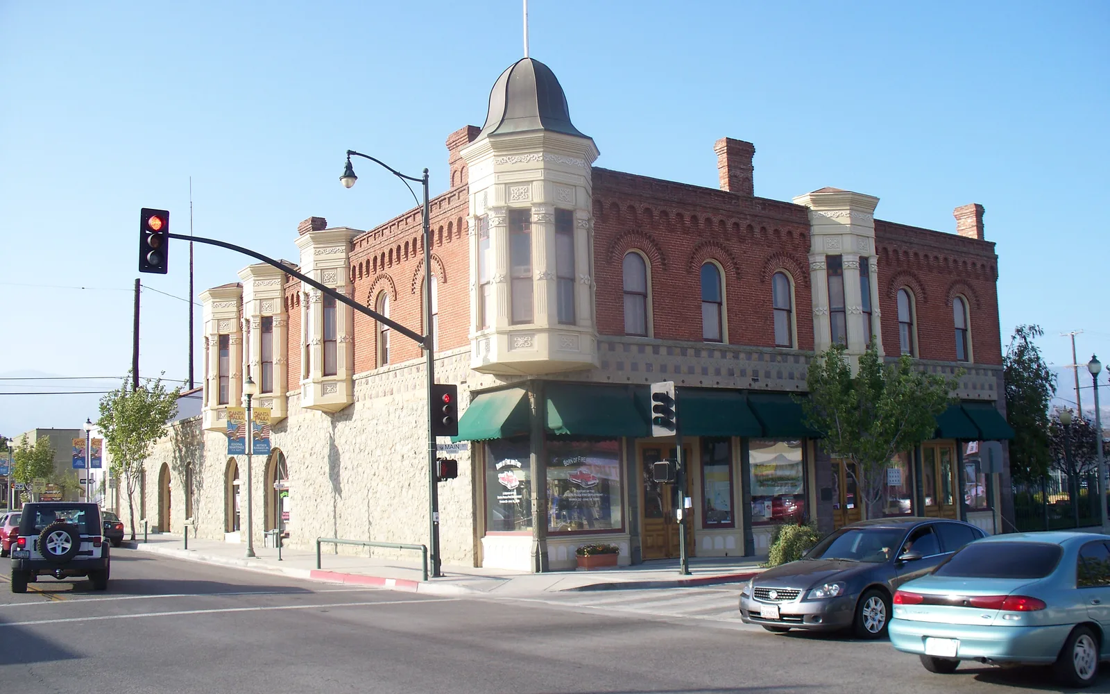 The Union Oil Company Building in Santa Paula, a Queen Anne-style building with Italianate influences, originally built in 1890 and now home to the California Oil Museum